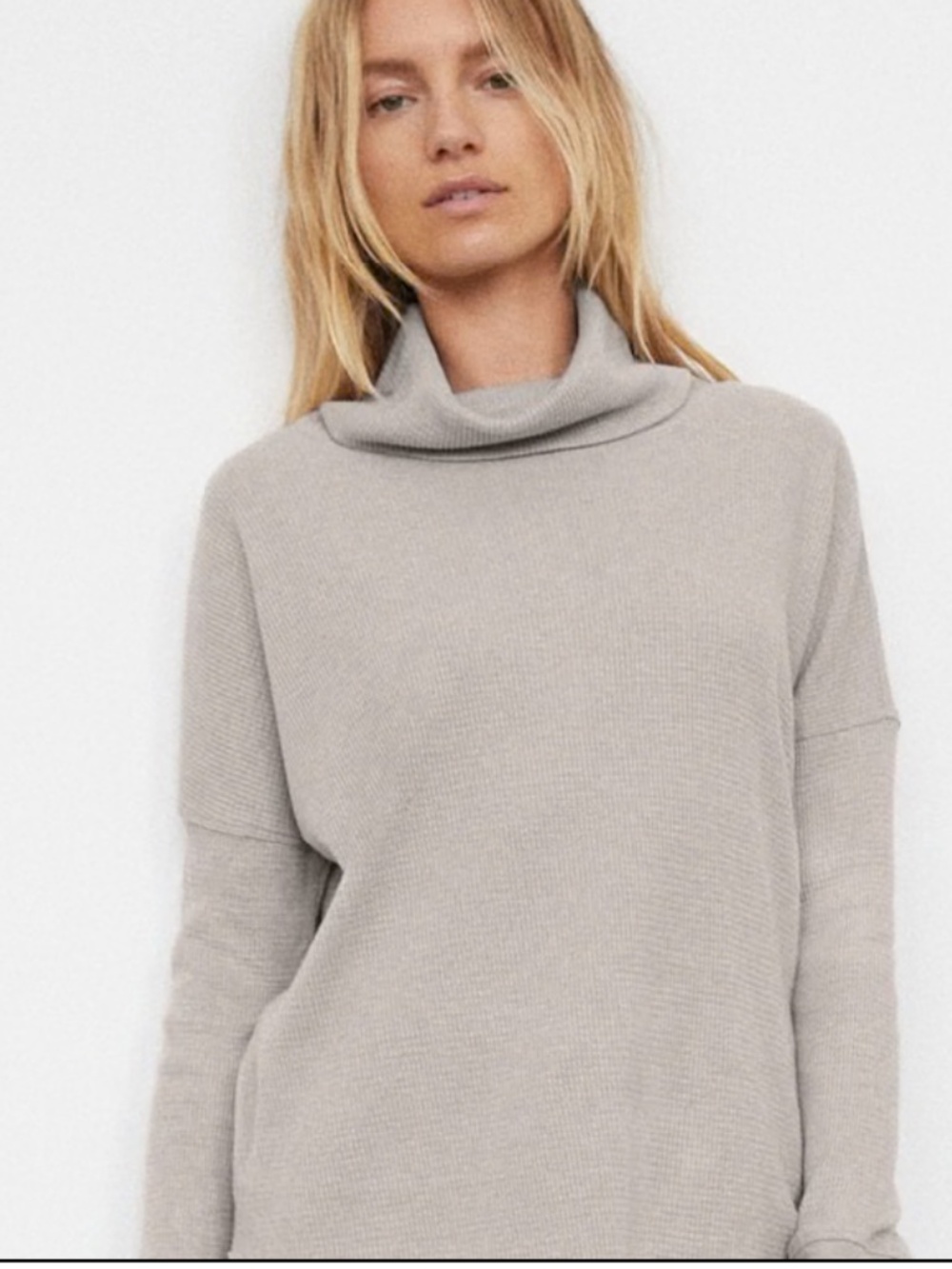 Babaton The Group Aritzia Cowl Neck Waffle Raglan Sweater